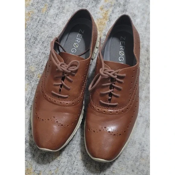 Cole Haan Women ZeroGrand Sneaker Shoe Woodbury Leather-Ivory W14476 Size 9.5 B - Picture 2 of 10